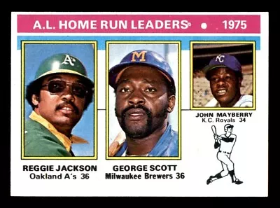 1976 Topps Baseball #194 A.L. Home Run Leaders Jackson EX/MT *d2 • $6