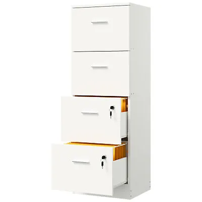 4 Drawers File Cabinet W/ Lock For Letter A4-Sized Files Upgraded Filing Cabinet • $99.99