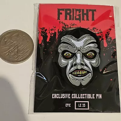 The Exorcist FRIGHT ZOBIE Pazuzu Demon Enamel Horror Pin Badge LE25 EPIC • $24.95