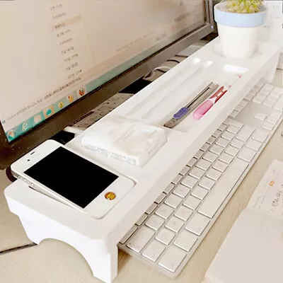 Desktop Keyboard Monitor Shelf Storage Rack Office Table Desk Organizer Drawer • $27.86