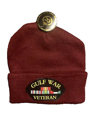 U.s. Marine Corps Usmc Usa Gulf War Veteran Watch Cap Beanie Hat Red • $14