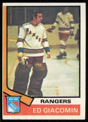 1974-75 Topps Ed Giacomin New York Rangers #160 Ex • $3.20