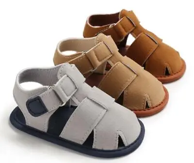 Fashion New Baby Boy Pram Shoes Infant Toddler Summer Sandals Newborn To 18Month • £4.99