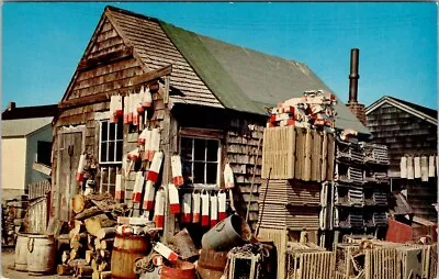 Fisherman's Shack Lobster Trap Buoys Rockport Vintage Postcard Spc10 • $11.20