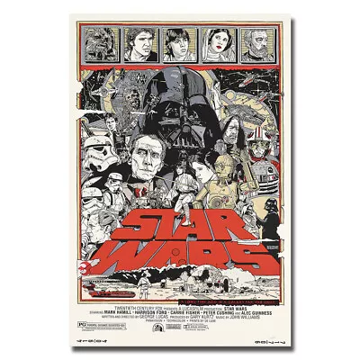 Star Wars Episode IV A New Hope Movie Poster Film Art Picture Silk Canvas Print • $6.72