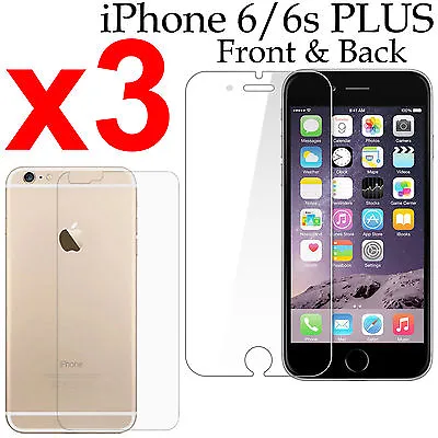 $6.99 • Buy X3 Soft 4H PET Film Screen Protector For Apple Iphone 6 6s PLUS Front + Back