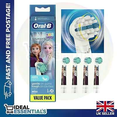 Braun Oral-B Frozen Electric Toothbrush Heads For Kids 4 Heads  • £11.97