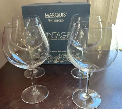 Beautiful Marquis By Waterford Balloon Wine Glasses Set Of 4 In Original Box • $59.99