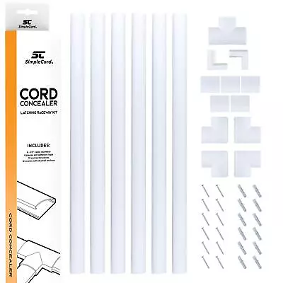 Cord Concealer System Covers Cables Cords Or Wires - Cable Cover Management • $35.13