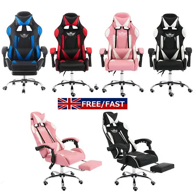 £99.90 • Buy Gaming Chair Recliner Swivel Office Ergonomic Executive PC Computer Desk Chairs