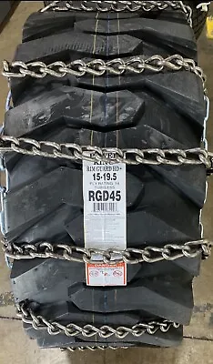 2 New **usa**  15-19.5nhs Snow Ice Mud Tire Chains Skid Steer Tractor • $435