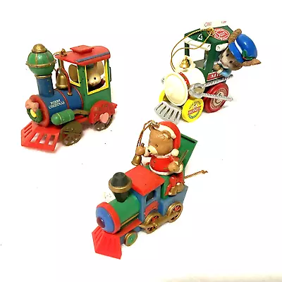 Vintage MISTLETOE MAGIC Collection Christmas Train Ornaments - Lot Of 3 • $6.25