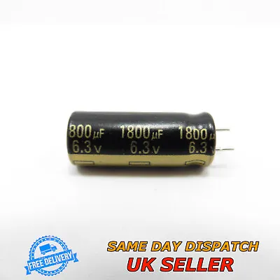 Original Panasonic Radial Electrolytic Capacitor 6.3V 1800uF 105°C • £2.88