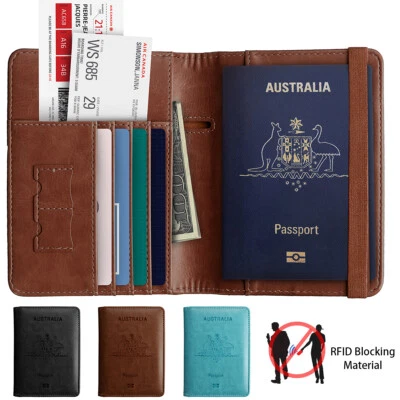 $11.99 • Buy AICase Leather Travel Passport Wallet Holder RFID Blocking ID Card Case Cover