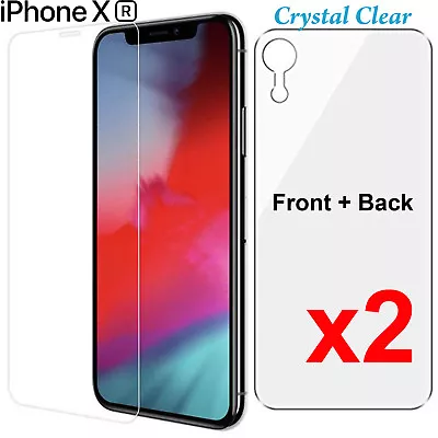 $5.50 • Buy X2 Anti-scratch 4H PET Film Screen Protector For Apple IPhone XR Front And Back