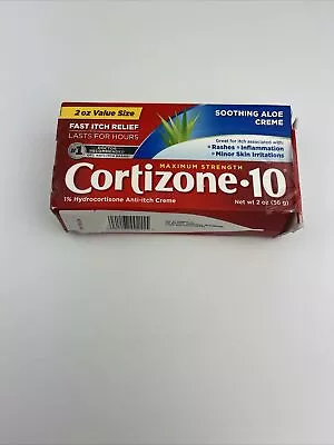Cortizone-10 CREME With ALOE Max Strength 2oz Tube • $13