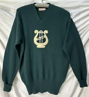 Vtg 50s 60s Lasley 100% Wool Varsity Sweater ~ Seattle MJH ~ 44 • $29.99