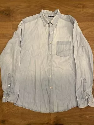 Uniqlo Long Sleeve Shirt - Men's Size Large - Light Blue (08) • £16.99