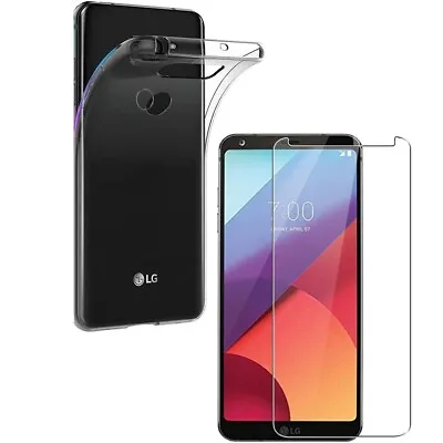 For LG V30 PLUS CLEAR CASE + TEMPERED GLASS SCREEN PROTECTOR SHOCKPROOF COVER + • $6.50