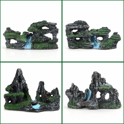 $12.71 • Buy Fish Tank Rockery Ornaments For Aquarium Resin Landscape Rock Decor Accessories