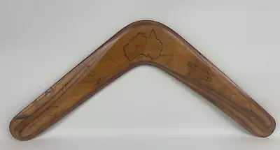 Vintage Australian Aboriginal Hand Painted Souvenir BOOMERANG  KANGAROOS KOALA • $17.39