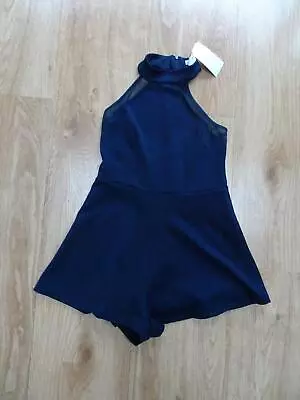 OH MY LOVE Urban Outfitters Ladies Navy Shorts Playsuit All In One UK 10 MEDIUM • £11.99
