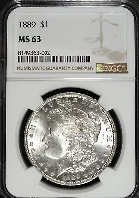 1889 P NGC MS 63 Morgan Silver Dollar ☆☆ Great Collectible ☆☆ 002 • $75.89