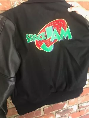 Vintage 1996 Space Jam Film Crew Varsity Jacket- Unisex Sz Small ( Fits Like Med • $100