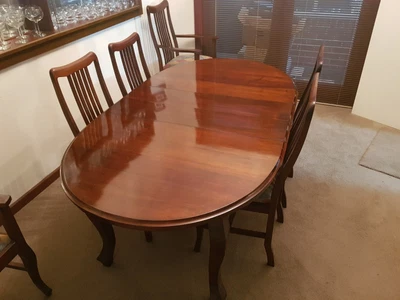 $595 • Buy Antique Dining Table And Six Chairs Circa 1930 Excellent Condition