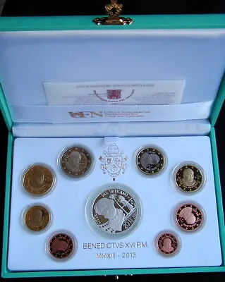 2013 Italy Vatican Rare Official Complete Set Euro Coins UNC PROOF Benedetto XVI • $219.99