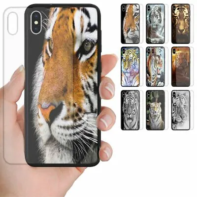 For OPPO Series Tiger Theme Print Tempered Glass Back Case Mobile Phone Cover #1 • $14.98