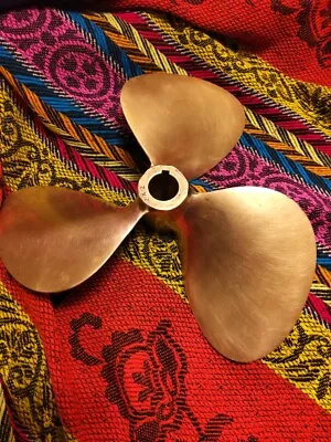 ANTIQUE 12RH12 CUPPED EDGE GRAND RAPIDS MICHIGAN 3 BLADE Solid BRASS PROPELLER • $125.99