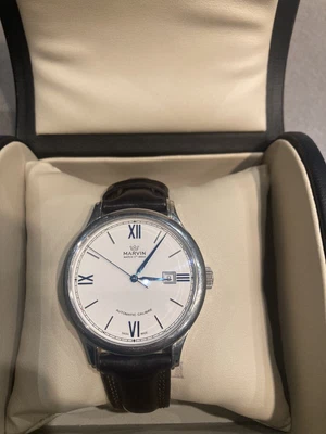£300 • Buy Marvin M117-13 Watch Men’s Self Winding Leather Strap 