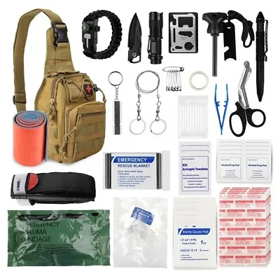 Emergency Medical First Aid Trauma Kit And Survival Shoulder Tactical Molle Bag • $35