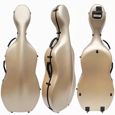 Strong Golden 4/4 Cello Hard Case With WheelsTwo Bow Holdersdouble Back Strap • $315