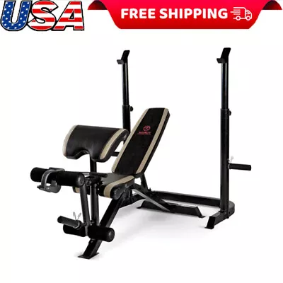 Adjustable Olympic Bench Weight Benches Home Gyms Overall Body Strength Training • $283.57