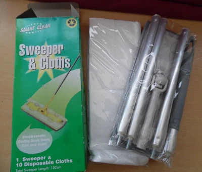 £7 • Buy Static Floor Mop & 10 Free Cloth Wipes For Wood Tile Laminate