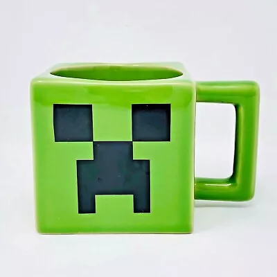 Official Minecraft JINX Creeper Face Green Square Ceramic Mug 12oz. Video Game • $14.57