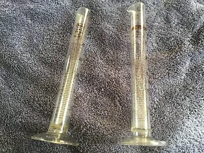 Two X 250ml Graduated Measuring Cylinder Glass Volac & Jaytec Laboratory  • £16.99
