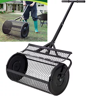 36 Inch Lawn Garden Manure Spreader Heavy Duty Metal Mesh Basket Push Spreader • $259.99