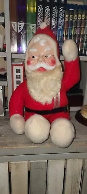 SEE Description !!Vintage 50’s Santa Claus Plastic Face Plush WIND UP MUSIC BOX  • $99.99