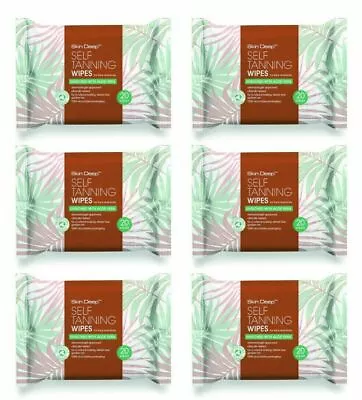 Skin Deep Self Tanning Wipes Streak Free Tan Face Body Bronzing Tan Wipes • £5.99