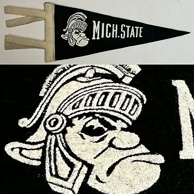 Vintage MSU Michigan State Spartans College University Mini Pennant 3.75x9 Inch • $29.95