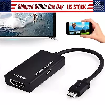 MHL Micro USB To HDMI Adapter Converter Cable For Android Cell Phone HD1080P TV • $6.85