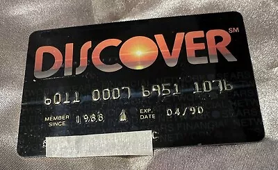 Vintage Discover Credit Card -exp 1990 Not Signed • $14.41