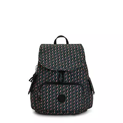 Kipling City Pack Nylon Small Printed Backpack Monkey Keychain • $69.99