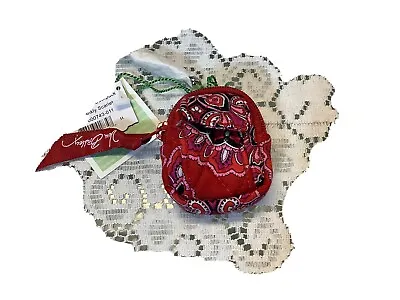 Vera Bradley Charming Mini Backpack Key Chain Clip Bag Charm Frankly Scarlet NWT • $19.95