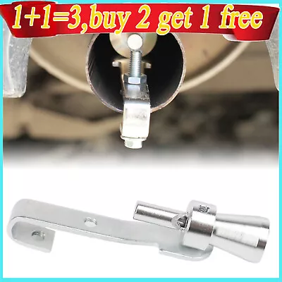 Car Exhaust Pipe SIlver Turbo Sound Whistle Simulator Muffler Roar Maker  UK • £3.66