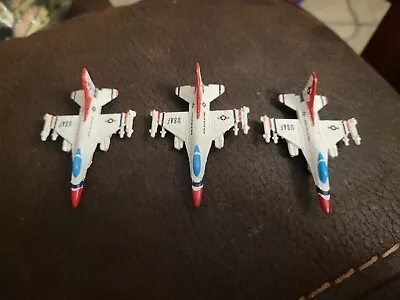 Vintage '92 GALOOB Micro Machines THUNDERBIRDS FREEDOM FORCE F-16 Squadron Jets • $35