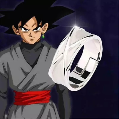 Brand New! Dragon Ball Super Black Goku Cosplay Time Ring 925 Silver Adjustable • $19.95